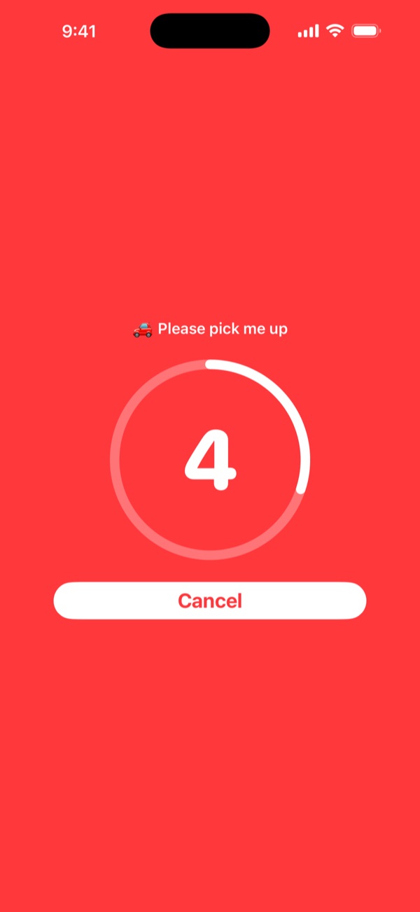 Countdown – A short countdown, cancel at any time