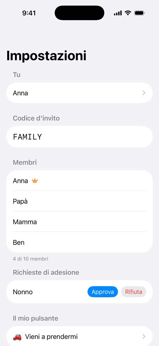 Impostazioni: membri e approvazione delle richieste
